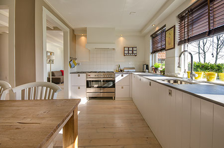 image of a kitchen with a wooden floor