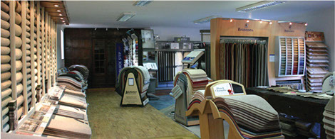 image of the inside of a carpet shop